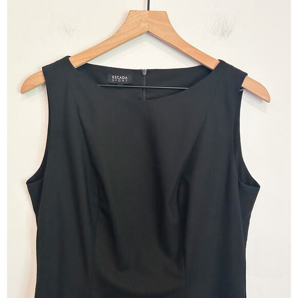 Escada Sport Sleeveless Fitted Dress Black Size 38/6 - Picture 2 of 7
